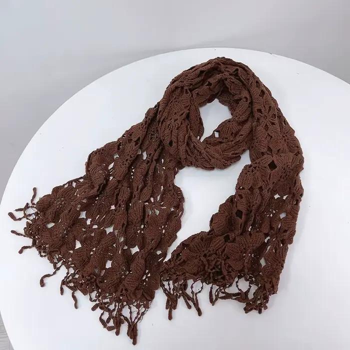 Écharpe en tricot au crochet pour femme