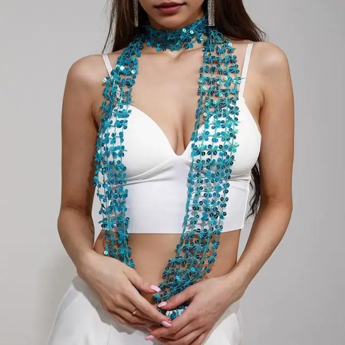 Écharpe à paillettes brillantes pour femmes