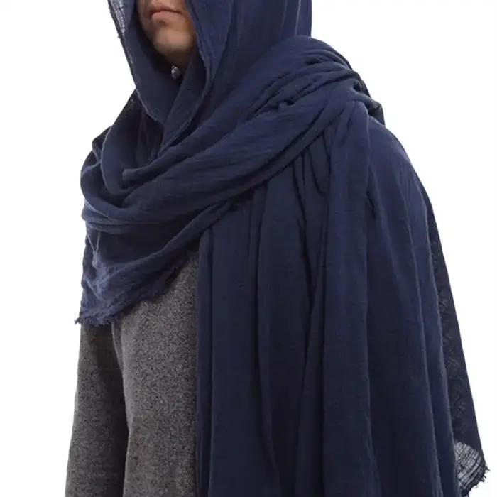 Écharpe vintage en tissu doux polyestère pour hommes, poncho à capuche, style décontracté, adaptable à quatre saisons, parfait pour les banquets médiévals et les fêtes costumées