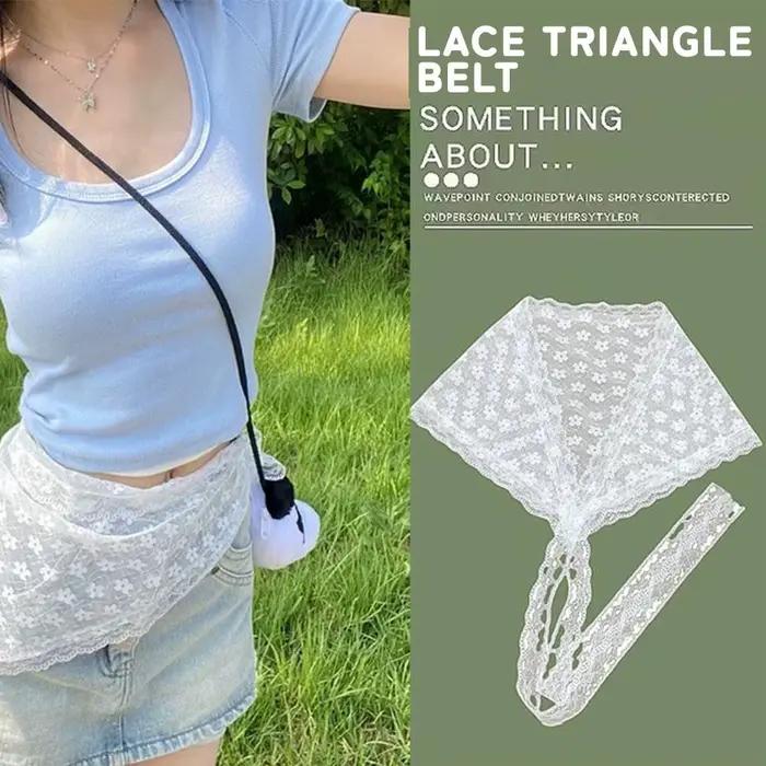 Foulard triangulaire en dentelle d'été