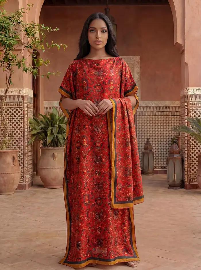 Écharpe pour femmes, nouveau design imprimé tendance Dubaï, long châle pour femmes, robe ample pour fête de plage été 2026, Abaya africaine en soie douce MOOMOO