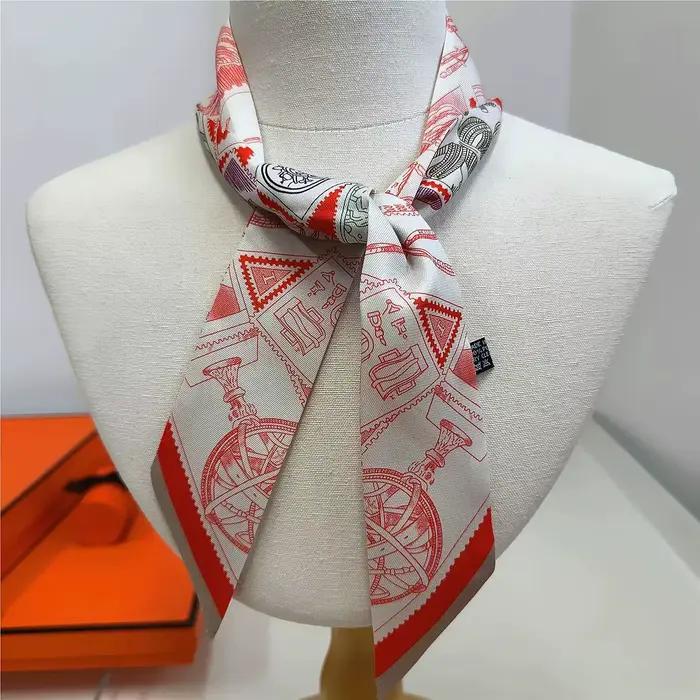 Style français femmes maigre sac écharpe de luxe Imitation sergé soie Foulard ruban cravate foulards pour dames