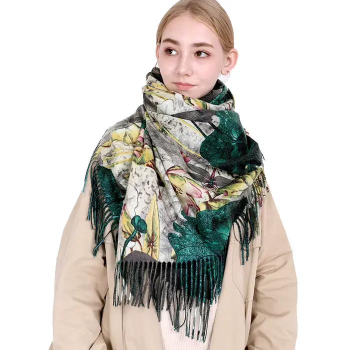 Écharpe de peinture à l'huile de Van Gogh pour femme, châle imprimé multicolore, style vintage et moderne, confort coton polyester, chaud pour toute saison, cadeau spécial