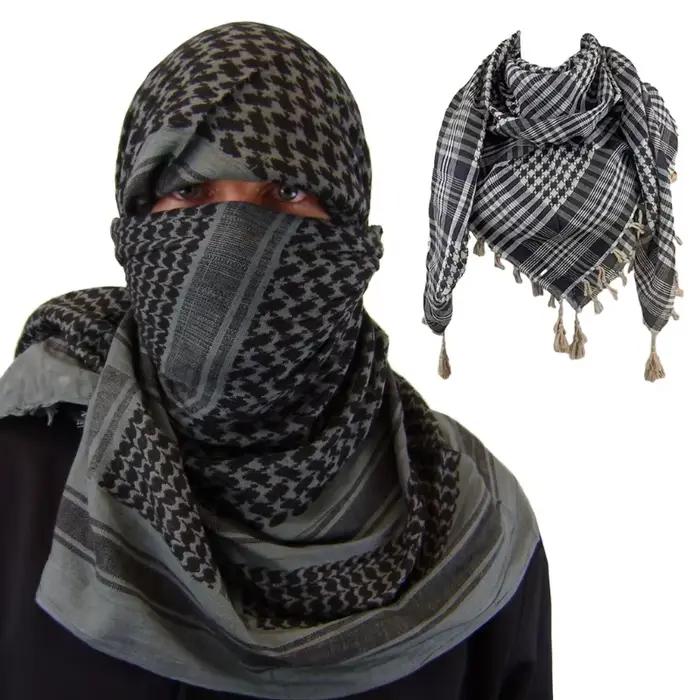 Keffiyeh tactique désert écharpe Wrap Shemagh tête cou arabe