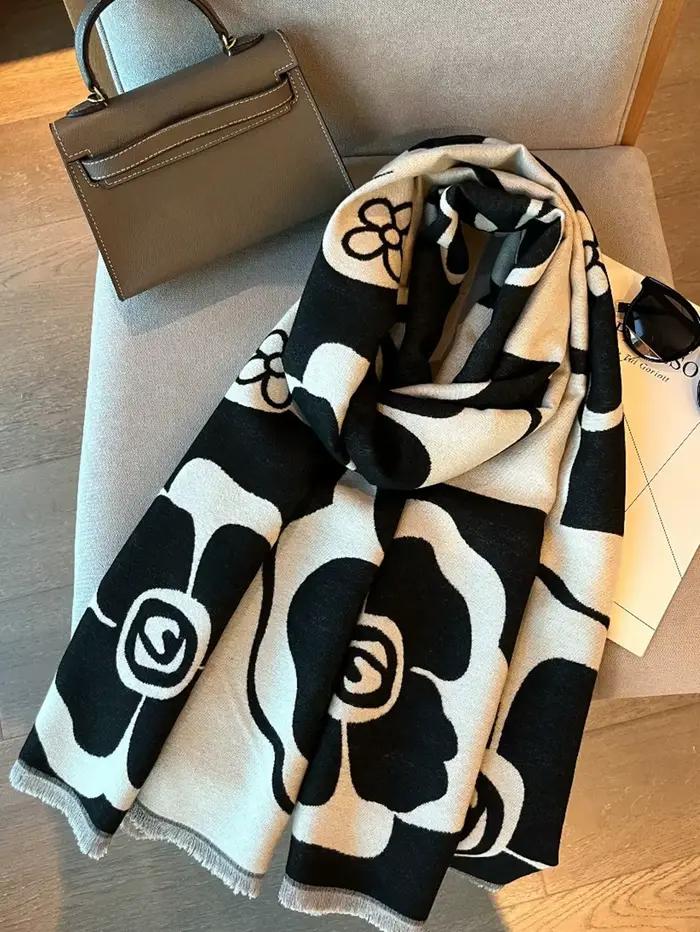 Écharpe noire premium pour femmes style coréen polyvalente chaud chauffe-cou hiver 2023 occassions spéciales shopping cinéma promenade cadeau