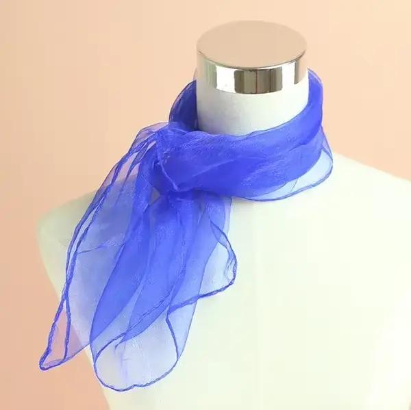 Écharpe en mousseline de soie Organza transparente