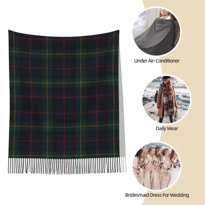 Farquharson écharpe Tartan écossais foulards à pampilles femmes châles et enveloppes doux et chauds grand châle d'automne et d'hiver