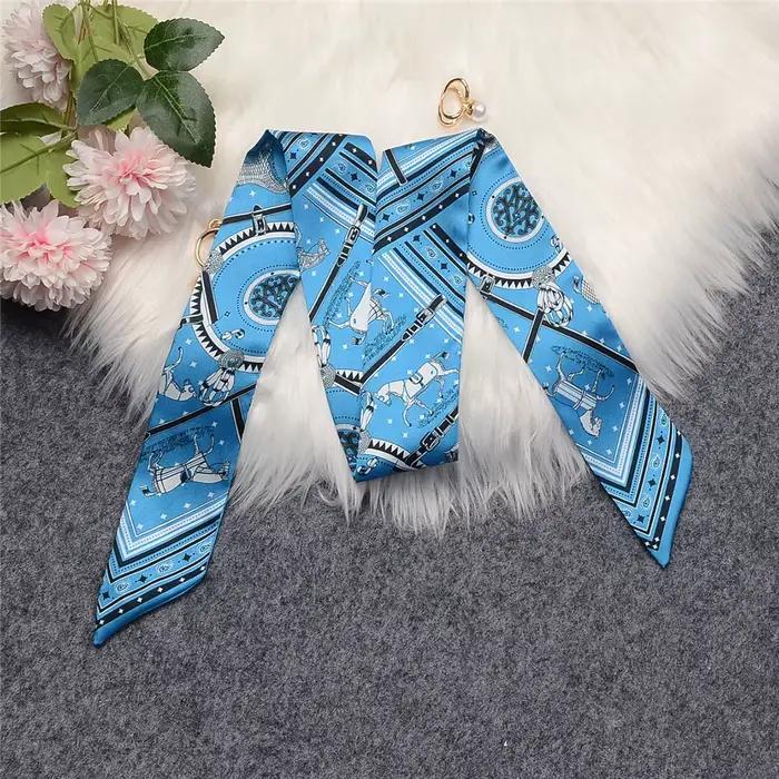 Cape de cheval de luxe marque écharpe Design de mode 100% foulard en soie couvre-chef pour femme sac maigre foulards