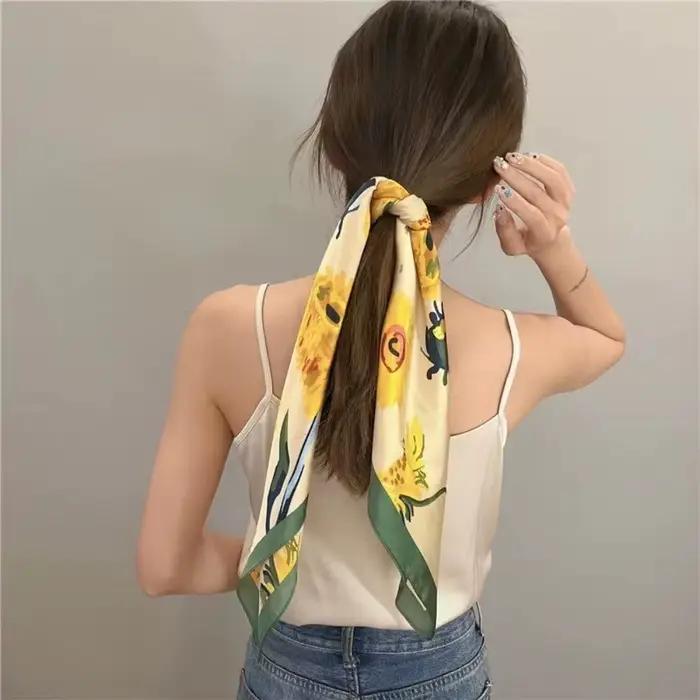 Écharpe en satin de soie doux