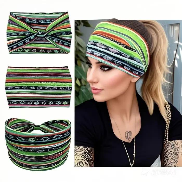 Foulard élastique de Style bohème pour femmes européennes et américaines