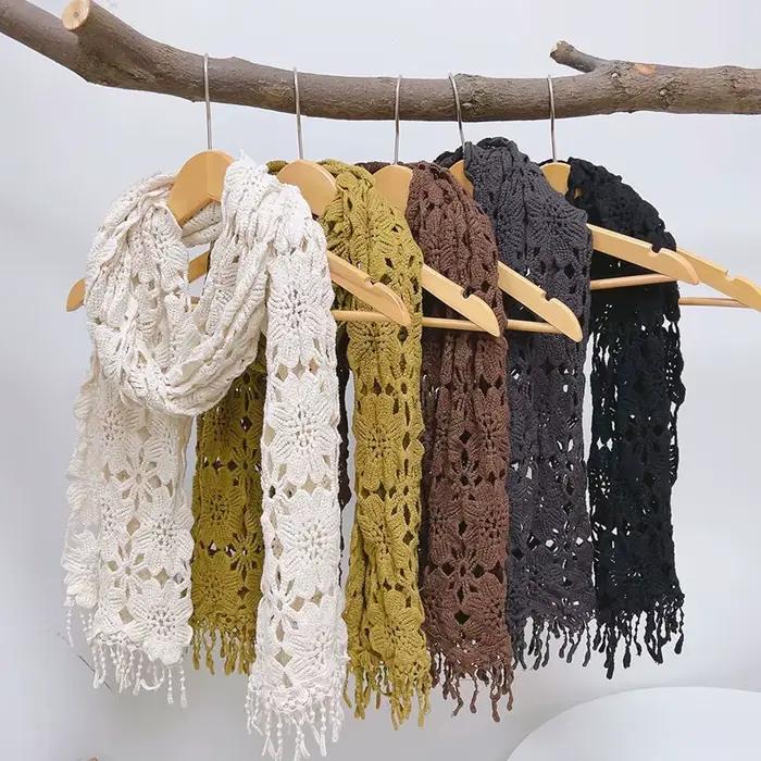 Écharpe en tricot au crochet pour femme