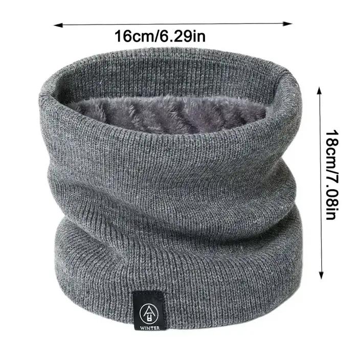 Mode femmes tricoté écharpe solide cachemire comme hiver Snood foulards dame chaud épais unisexe hommes cou écharpes anneau