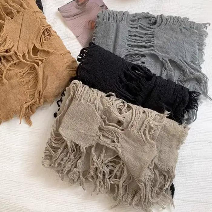 DistMurcia-Écharpe en laine vintage pour hommes et femmes