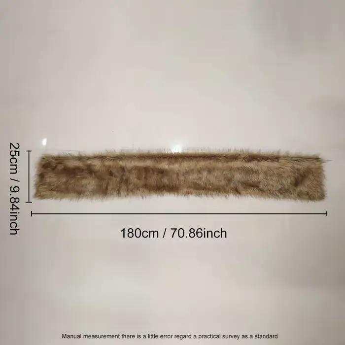Écharpe en fausse fourrure avec bretelles réglables, douce et chaude, élégante et à la mode, parfaite pour les vêtements d'extérieur hivernaux ``` 请注意，此响应已按照您的指示进行了格式化，并严格遵守了提供的结构和内容指南。