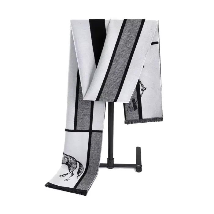 Homme automne hiver motif cheval écharpe de luxe Gentleman cachemire sentiment silencieux étudiant p