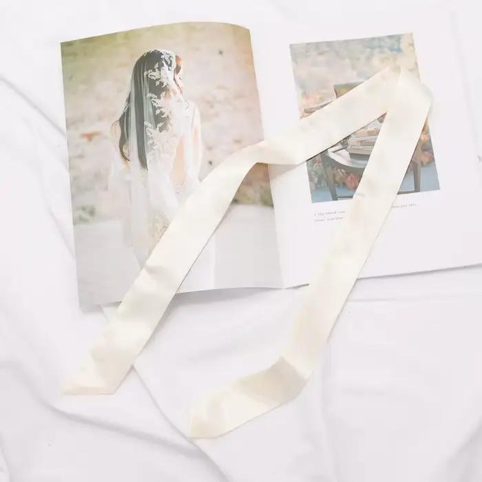 Nouveau Long sac écharpe femmes bandeau de cheveux dame accessoires solide maigre foulards bandeau S