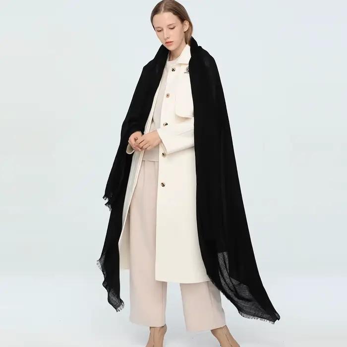 Bufanda-Écharpe en cachemire de marque de luxe pour hommes et femmes, écharpes en laine, grande tail