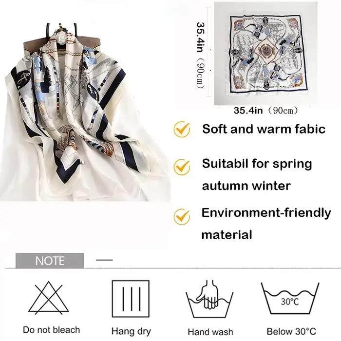 Foulard carré de luxe 90x90cm pour femme