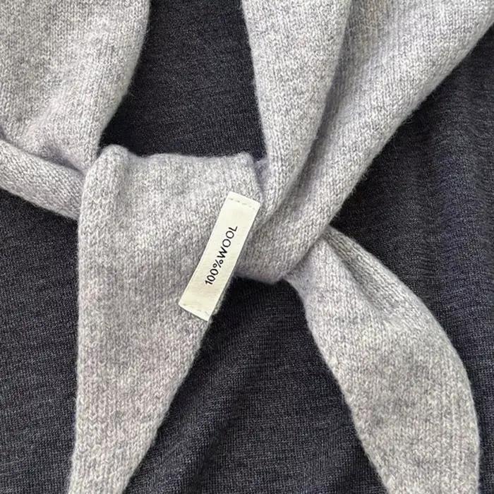 Écharpe tricotée 100% laine pour femme, écharpe chaude d'hiver, couleur unie brillante, châle épais, triangle doux, pashmina, chauffe-cou, accessoire de mode pour femmes, occasions spéciales et quotidiennes
