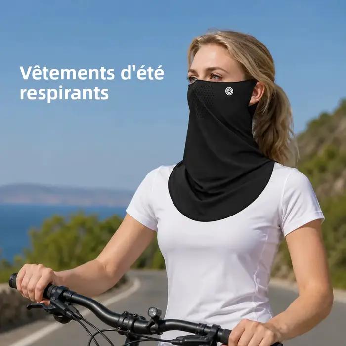 Cache-cou respirant en nylon pour le soleil, avec protection UV, pour femmes et hommes, idéal pour le cyclisme et les sports de plein air en été
