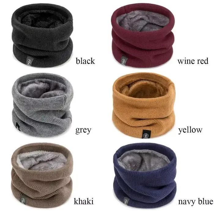 Écharpe en polyester uni pour homme et femme, douce et chaude pour l'hiver, idéale pour le sport et les sorties nocturnes