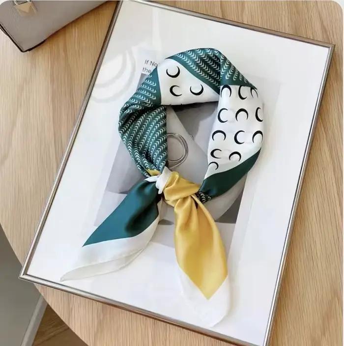 InjSquare-Foulard imprimé floral pour femme