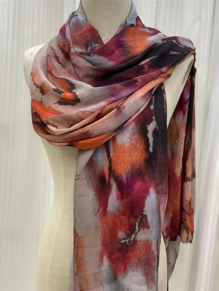 Femmes musulmanes Hijab aquarelle imprimé Styles bohème doux écharpe Ramadan foulards foulard châles Turban respirant Hijabs