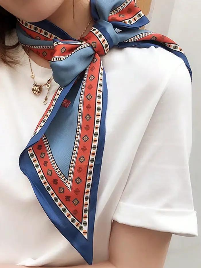 Nouveau Foulard Long en Soie de Luxe 2026 pour Femme