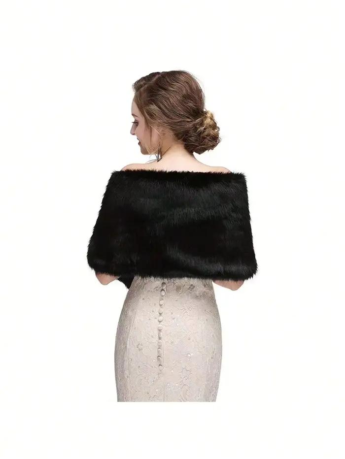 Écharpe en fausse fourrure pour femme automne hiver foulard