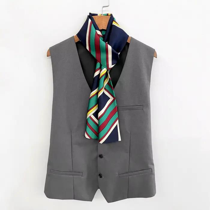 Écharpe pour hommes printemps été costume col de chemise superposition longue rétro mode cou