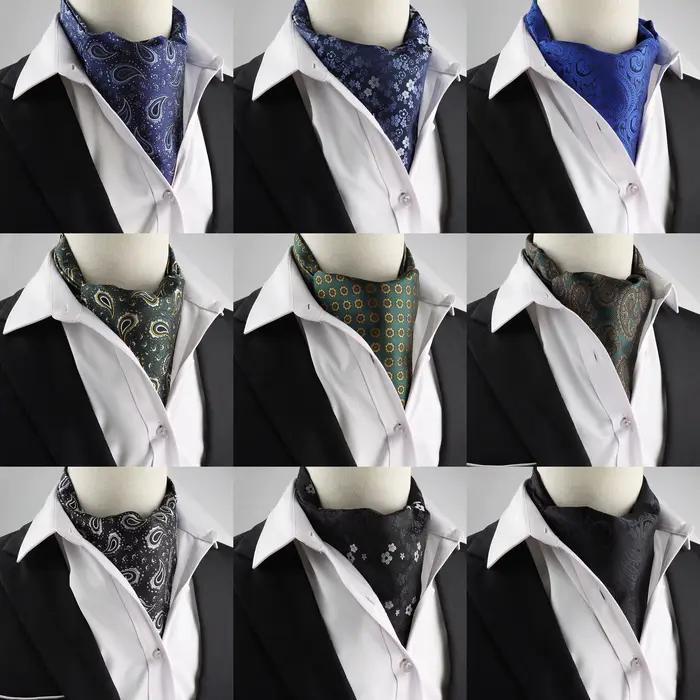 Ascot pour Hommes Élégant Mode Paisley Floral Multicolore Accessoires Bureau Fête Occasions Spéciales
