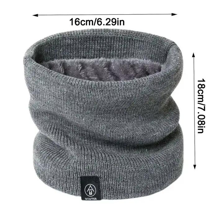 Mode femmes tricoté écharpe solide cachemire comme hiver Snood foulards dame chaud épais unisexe hommes cou écharpes anneau