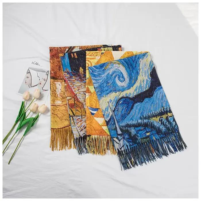 Écharpe en Cachemire de Van Gogh pour Femme