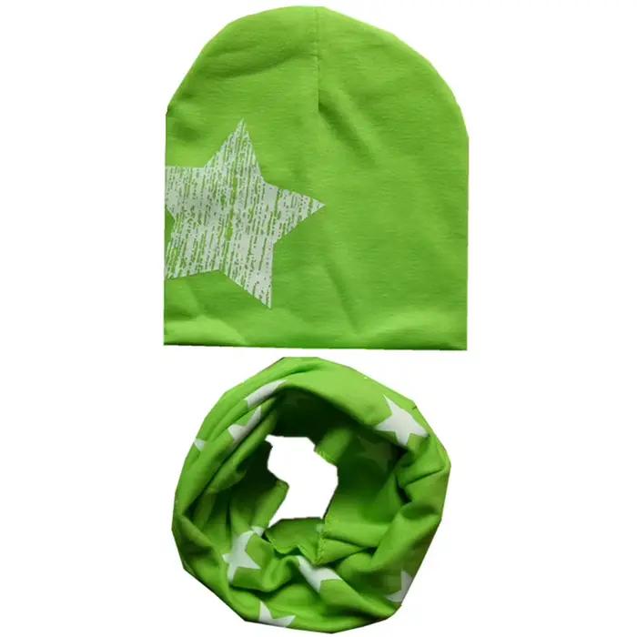 Ensemble bonnet et écharpe en coton pour bébé