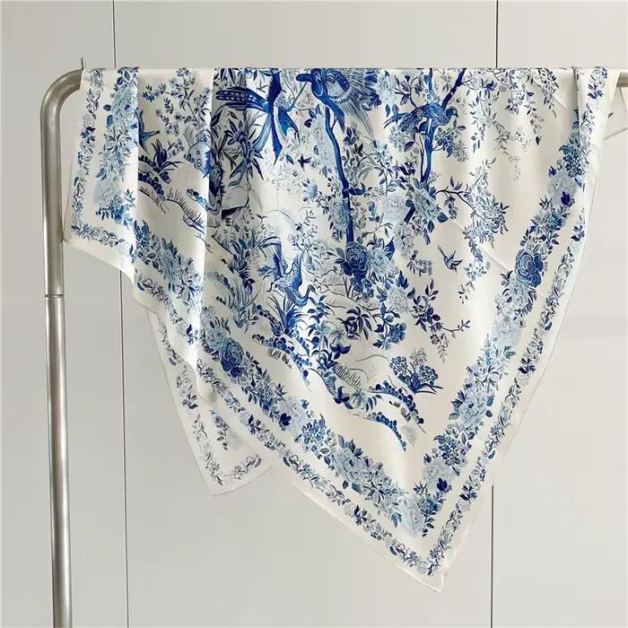 Écharpe en soie véritable 100% multifonctionnelle pour femmes, châle carré, étole poncho, pashmina, style fashion, usage quotidien et occasions spéciales