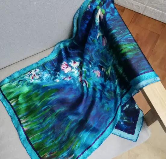 Foulard en soie Van Gogh multifonction pour femmes et hommes, inspiré de l'art impressionniste, élégant et polyvalent pour toutes les saisons