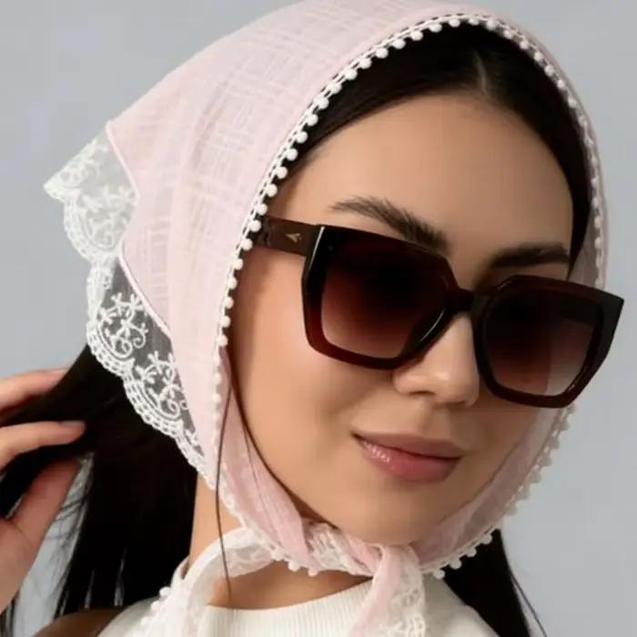 Nouveau foulard rétro en dentelle 2026 pour femme
