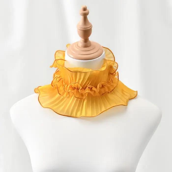 Printemps et été nouvelle écharpe en dentelle femmes multifonctionnel polyvalent col de chemise décoration à la mode