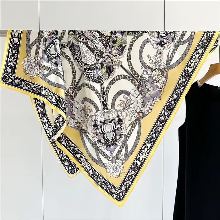 Écharpe en soie véritable 100% multifonctionnelle pour femmes, châle carré, étole poncho, pashmina, style fashion, usage quotidien et occasions spéciales