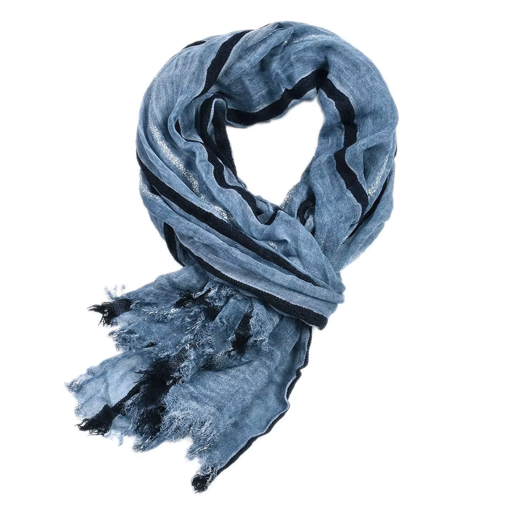 Écharpe en coton et lin vert pour hommes, foulards rayés de marque à la mode, châles et enveloppes l