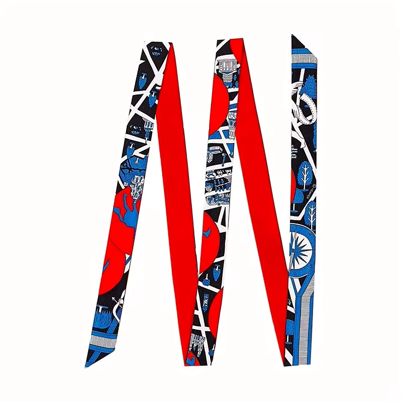 Nouvelle marque de mode écharpe femmes cheveux écharpe femme ceinture conception maigre sac foulards