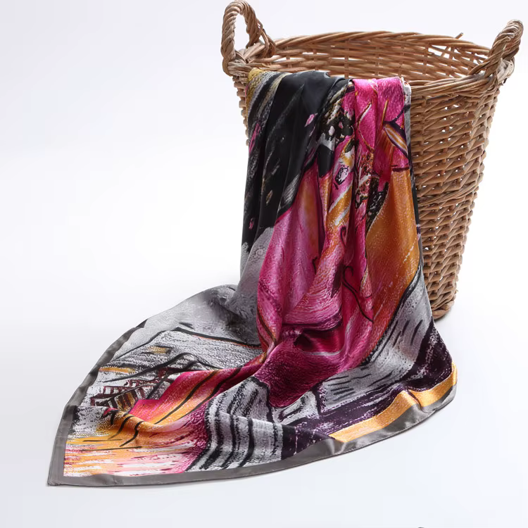 [BYSIFA] nouveau printemps foulard en soie châle accessoires de mode femmes musulmanes foulard 90*90