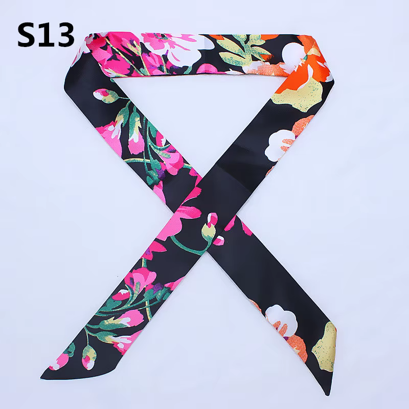 47 couleurs marque Bandana petit sac en soie écharpe femmes tête Hijab écharpe longues écharpes maig