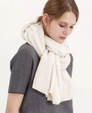 Écharpe longue en laine épaissie pour femme, grand châle vintage, pashmina doux et chaud, mode d'hiv
