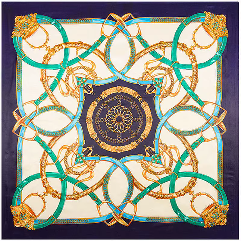 Foulard carré en soie imprimé pour femmes, 90x90cm, écharpe à la mode, châle, Bandana pour la tête,