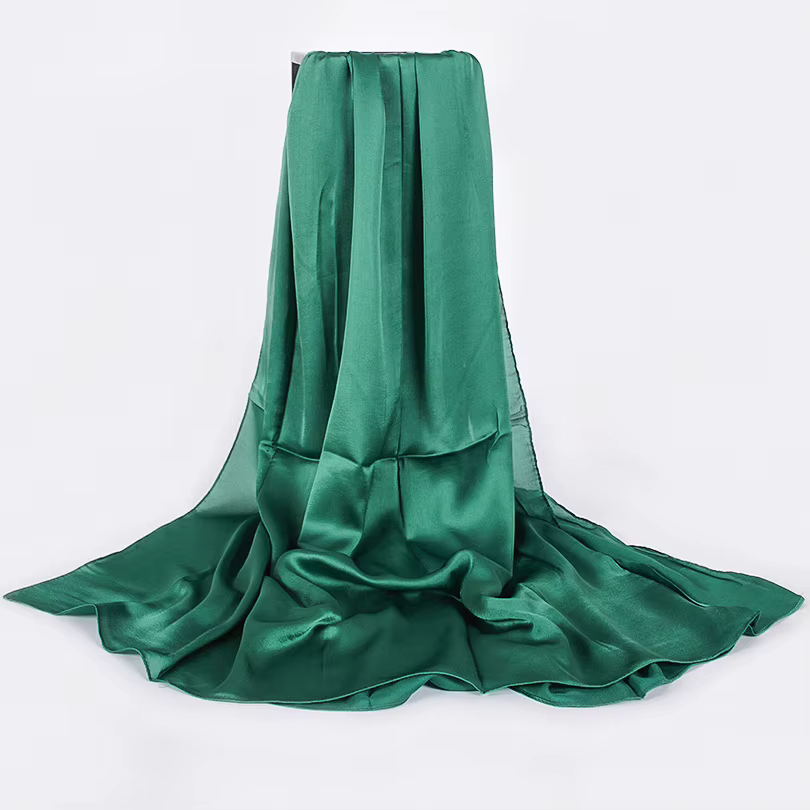 BYSIFA – foulard en soie bleu clair pour femmes, Long châle de luxe, Simple, uni, Cape, 180x90cm, pr