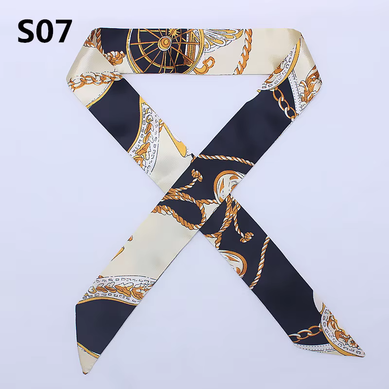 47 couleurs marque Bandana petit sac en soie écharpe femmes tête Hijab écharpe longues écharpes maig