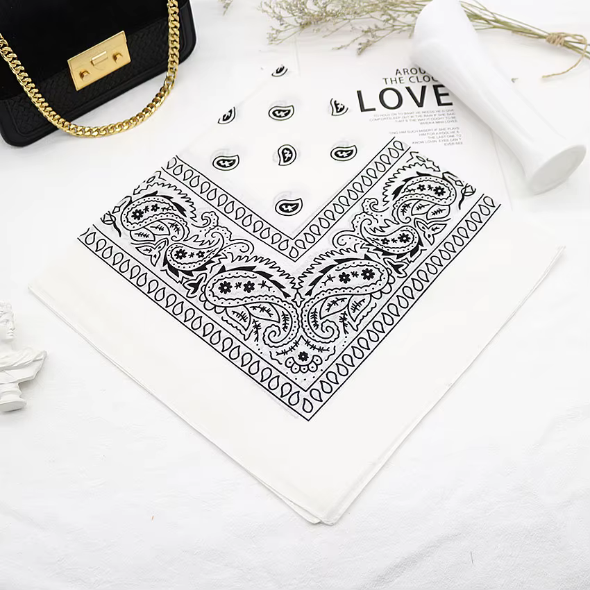 Foulard Bandana unisexe en coton, style Hip Hop, carré, imprimé, mouchoir