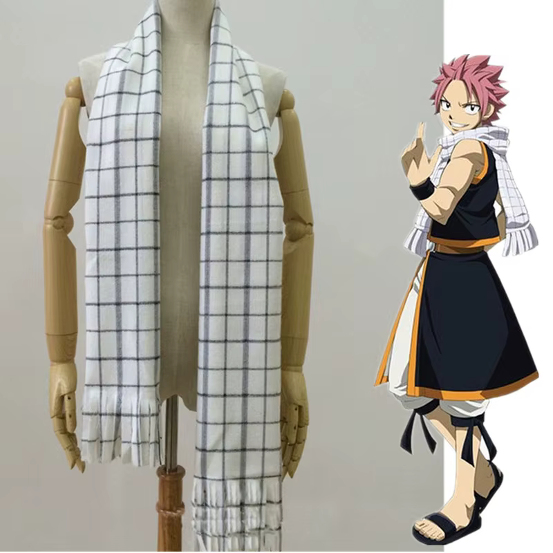 Écharpe Anime queue de fée rôle Natsu Dragneel Cosplay Costume foulards foulard chaud