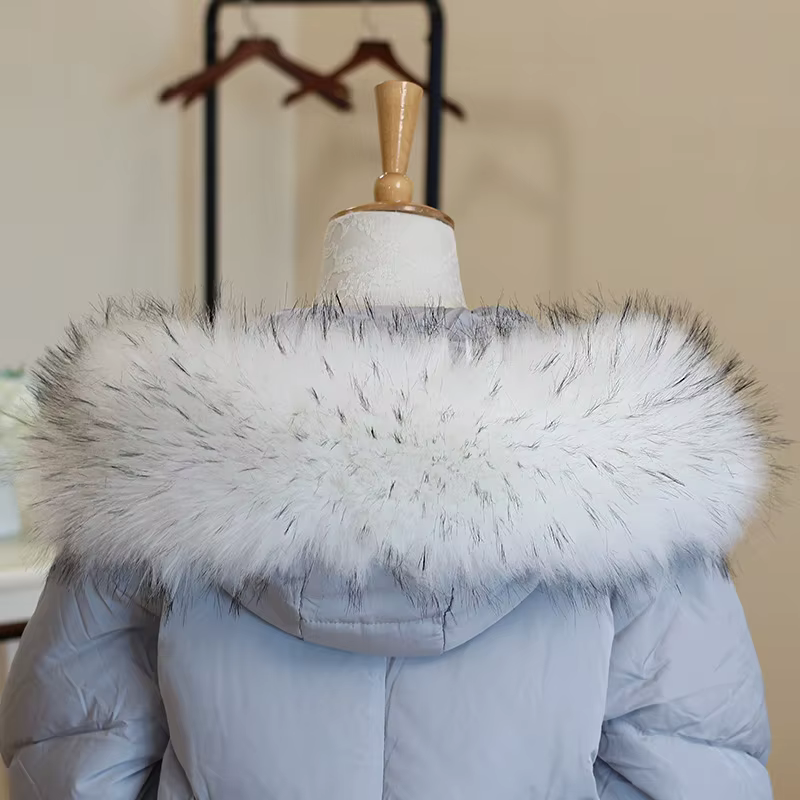 Écharpe en fausse fourrure pour femme, capuche d'hiver chaude, châle décoratif en fausse fourrure, m